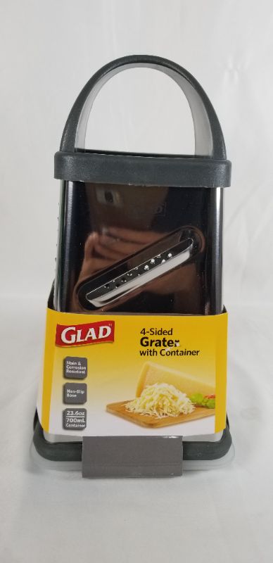 Photo 1 of  4 SIDED GRATER WITH CONTAINER STAIN AND CORROSION  RESISTANT NON SLIP BASE NEW