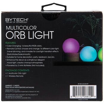 Photo 2 of MULTI COLORED ORB LIGHT 16 COLORS 4 MODES QITH A WIRELESS REMOTE NEW