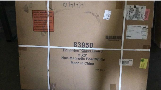 Photo 1 of NEW BALT ENLIGHTEN TEMPERED GLASS DRY-ERASE WHITEBOARD 24” X 36” 83950