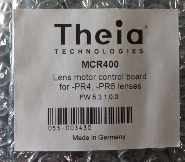 Photo 1 of NEW THEIA TECHNOLOGIES MCR400 LENS MOTOR CONTROL BOARD FOR PR4 & PR6 LENSES