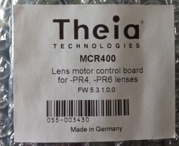 Photo 1 of NEW THEIA TECHNOLOGIES MCR400
LENS MOTOR CONTROL BOARD FOR PR4 & PR6 LENSES