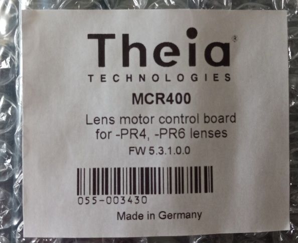 Photo 3 of NEW THEIA TECHNOLOGIES MCR400
LENS MOTOR CONTROL BOARD FOR PR4 & PR6 LENSES