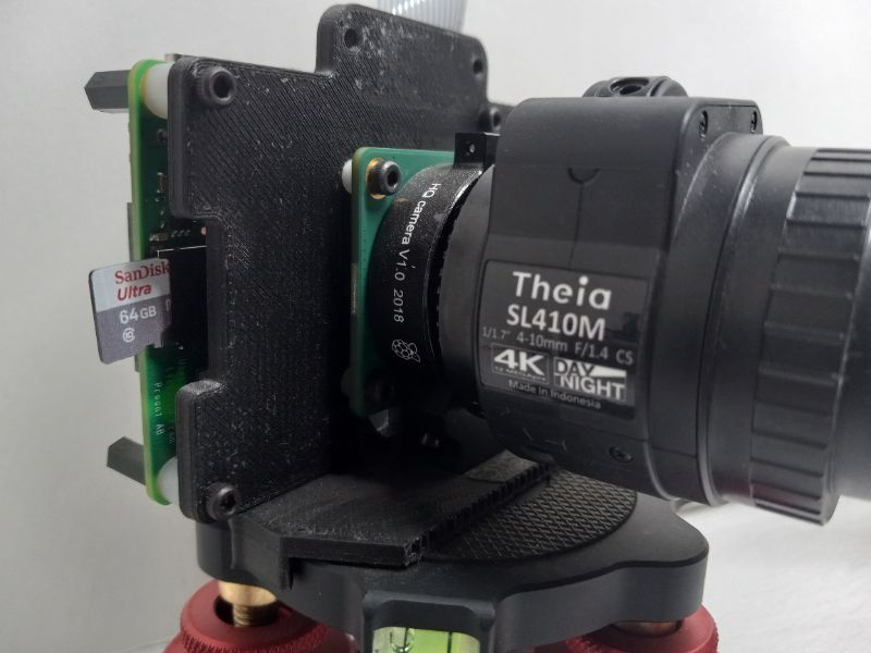 Photo 1 of THEIA 4-10MM 4K LENS SL410M, RASPBERRY Pi HQ CAMERA & Pi 4 CONTROL BOARD MODEL B W SANDISK 64GB SD CARD ON CAVIX MOUNT LP-64 (2)