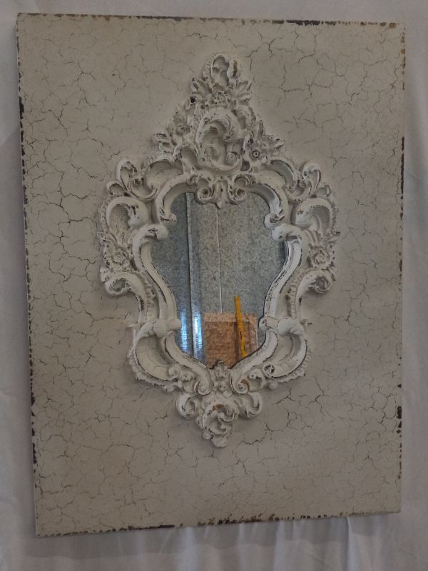Photo 1 of ANTIQUE STYLE FRAMED TARNISHED MIRROR