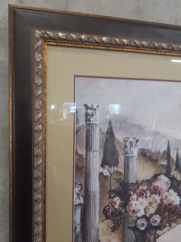 Photo 3 of EARLY EUROPEAN ERA PAINTING FRAMED REPRINT ARTWORK