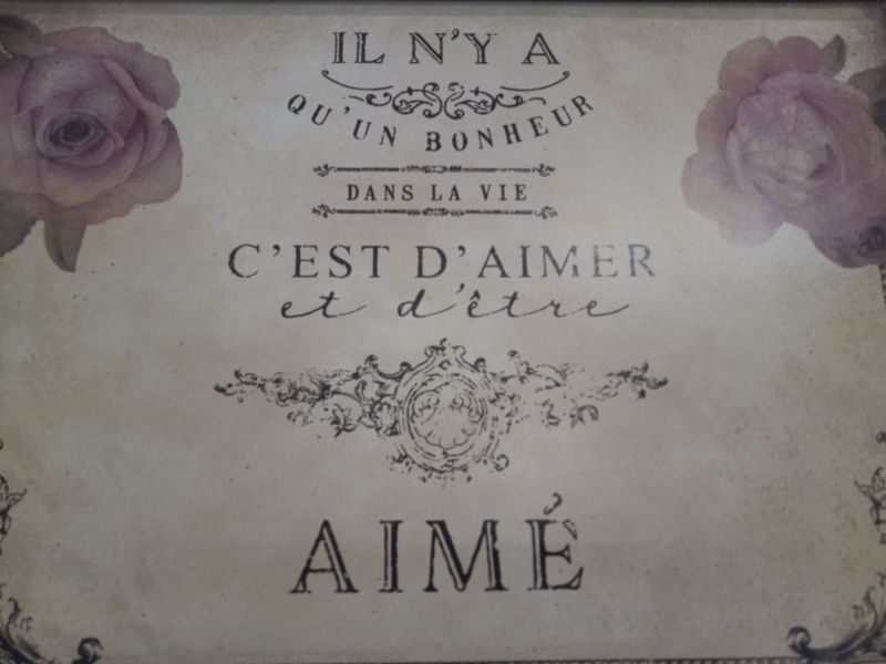 Photo 2 of C’EST D’AIMER FRAMED POSTER BOARD ARTWORK 16” X 12”