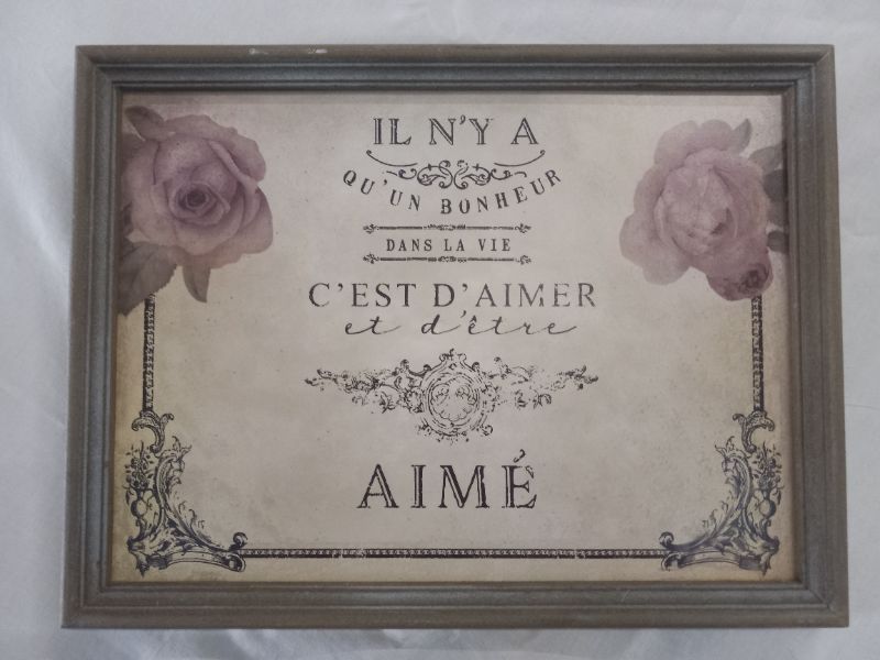 Photo 1 of C’EST D’AIMER FRAMED POSTER BOARD ARTWORK 16” X 12”