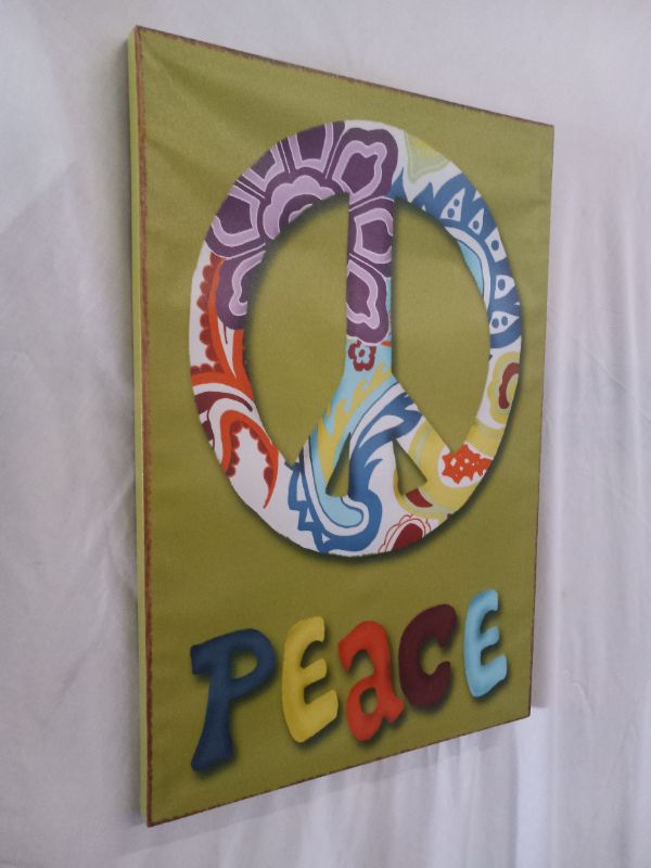 Photo 3 of PEACE CANVAS SIGN 15.5” X 23.5”