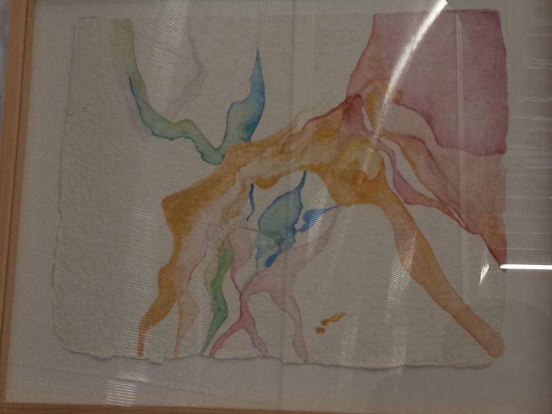 Photo 1 of UNIQUE ABSTRACT FRAMED ARTWORK SIGNED BY PATRICIA CARPELLI 13.25” X 16”