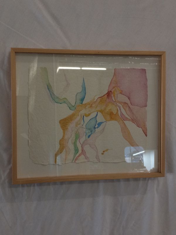 Photo 1 of UNIQUE ABSTRACT FRAMED ARTWORK SIGNED BY PATRICIA CARPELLI 13.25” X 16”