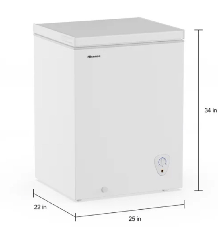 Photo 2 of NEW HISENSE 5.0 CU.FT CHEST FREEZER 24.5” x 22”x 33.5”