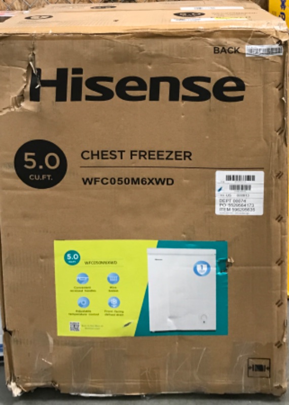 Photo 4 of NEW HISENSE 5.0 CU.FT CHEST FREEZER 24.5” x 22”x 33.5”