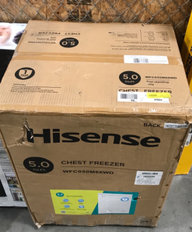 Photo 5 of NEW HISENSE 5.0 CU.FT CHEST FREEZER 24.5” x 22”x 33.5”