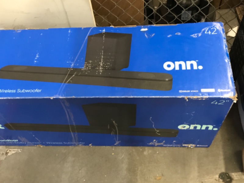 Photo 3 of ONN 5.1.2 SOUNDBAR WITH DOLBY ATMOS AND WIRELESS SUBWOOFER 42” 
RETAIL $324.00