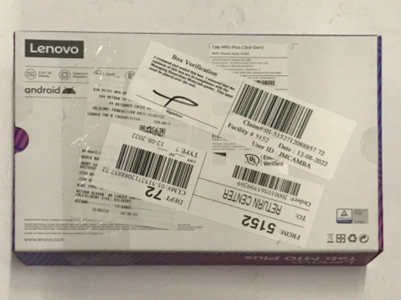 Photo 2 of LENVO TAB M10 PLUS TABLET NIB