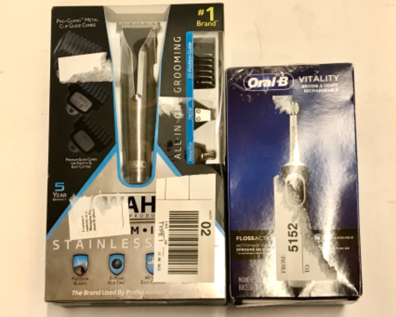 Photo 1 of NIB WAHL ALL-IN-ONE GROOMING KIT & ORAL B ELECTRIC TOOTHBRUSH