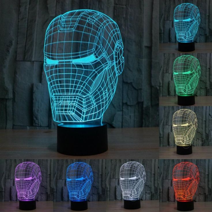 Photo 2 of WIRELESS 3D OPTICAL ILLUSION NIGHT LIGHT 16 COLORS 2 MODES DOE NOT OVERHEAT USES 3 AA BATTERIES OR CHARGE WITH USB NEW 