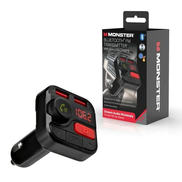 Photo 1 of BLUETOOTH FM TRANSMITTER WITH 3.4A USB CHARGING NEW