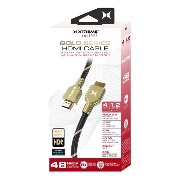 Photo 2 of 4FT GOLD SERIES HDMI CABLE SUPPORTS UP TO 8K HD QUALITY FASTER GIGABYTE SPEEDS NEW 