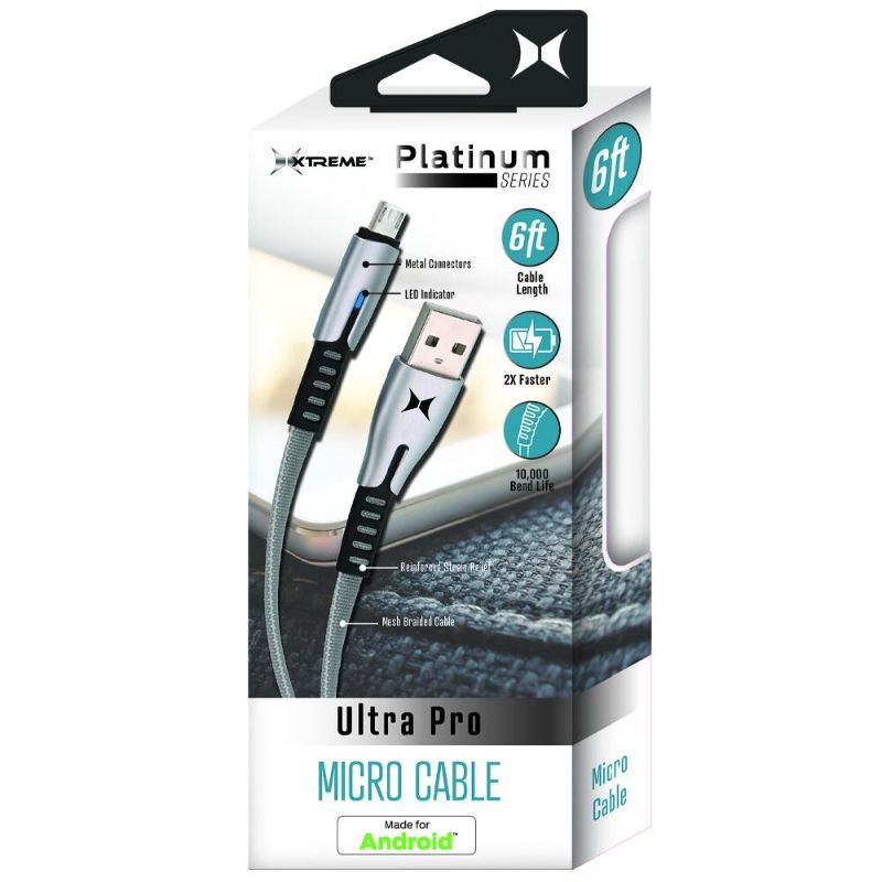 Photo 2 of 6FT MICRO CABLE PRO SERIES SILVER NEW