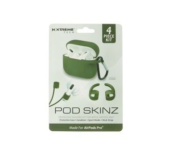 Photo 1 of GREEN PODS SKINZ 4 PC KIT MADE FOR AIRPOD PRO NEW