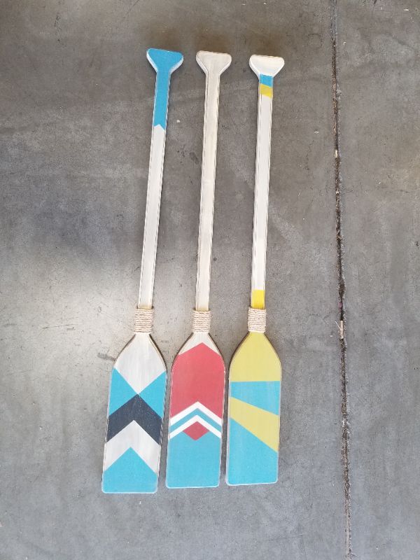 Photo 1 of 3 PIECE VINTAGE OAR WALL DECOR 4.5x.50x75H