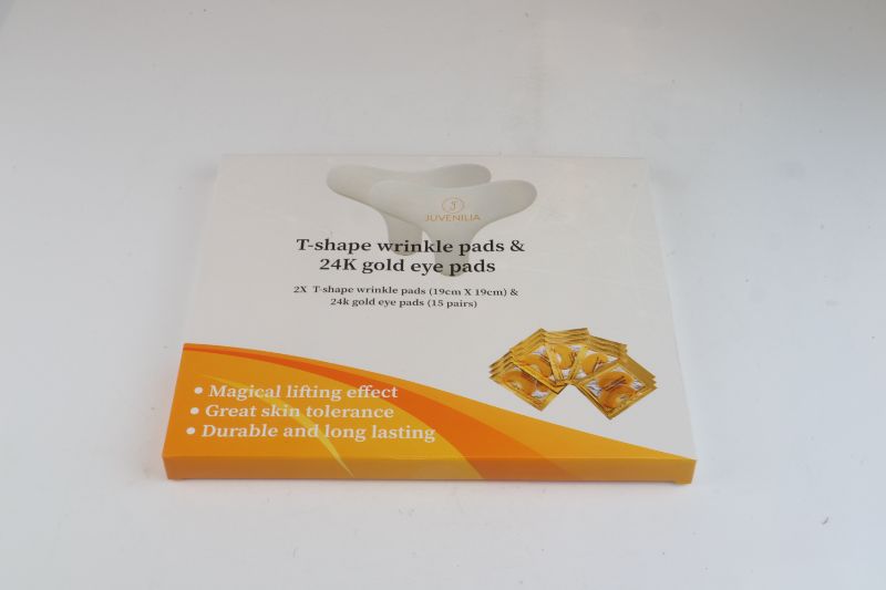 Photo 1 of 24K GOLD EYE PADS AND TSHAPE WRINKLE PADS SET OF 15 PAIRS OF EYE PADS AND 2 T SHAPE WRINKLE PADS ANTI AGING MAGICAL LIFTING INNOVATION YOUTHFUL AND GLOWING SKIN NEW 