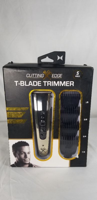 Photo 1 of 5 PIECE T-BLADE TRIMMER RECHARGEABLE 4 CUTTING GUIDES NEW
