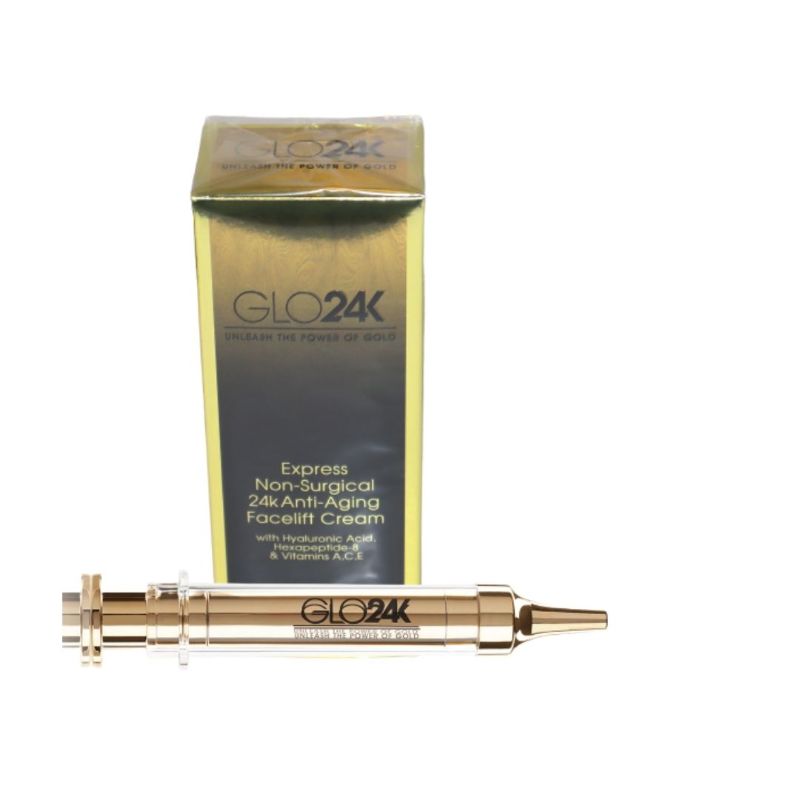 Photo 1 of EXPRESS NON SURGICAL ANTI AGING FACELIFT CREAM ENRICHED WITH 24K GOLD HYALURONIC ACID AND VITAMINS A C AND E LEAVING SKIN TIGHTER CONTOURED SMOOTHED AND WITH MINIMAL WRINKLES SEALED IN BOX 