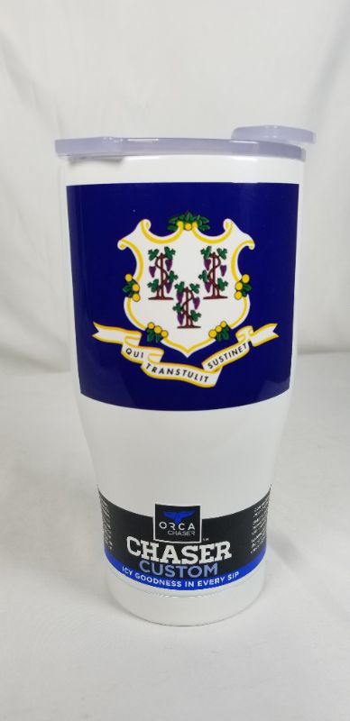 Photo 1 of 27 OZ ORCA CHASER WITH CONNECTICUT STATE FLAG DESIGN NEW