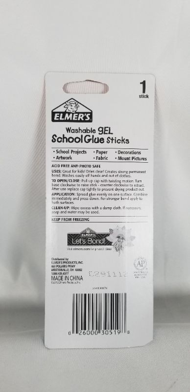 Photo 2 of WASHABLE GEL SVCHOOL GLUE STICK  0.88OZ ACID FREE DRIES CLEAR NEW