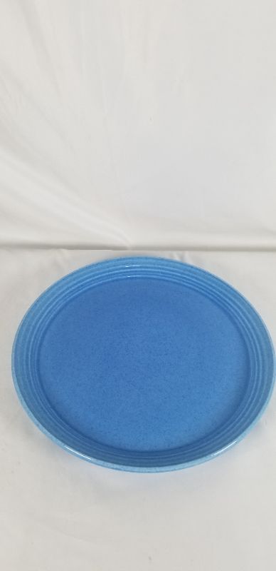 Photo 2 of 7PIECE 11 INCH BLUE DINNING PLATES USED