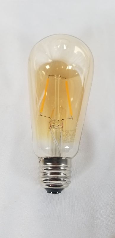 Photo 6 of SEEDED AMBER GLASS INDUSTRIAL TABLE LAMP SET USED 