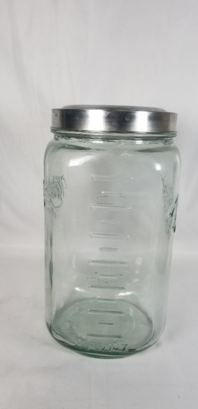 Photo 3 of LARGE MASON JAR WITH METAL LID 159OZ  USED