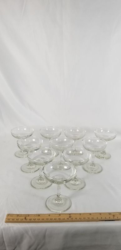 Photo 2 of 10 PIECE SMALL WINE GLASS SET USED 