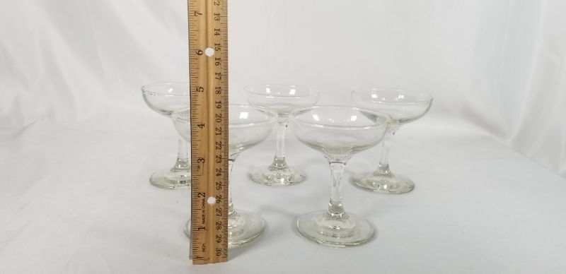 Photo 4 of 5 PIECE SMALL WINE GLASS SET USED 