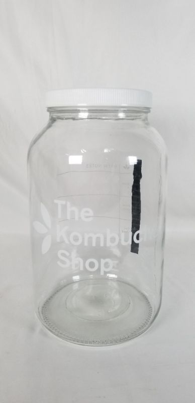 Photo 4 of THE KOMBUCHA SHOP 1 GALLON GLASS BREW JAR WITH BREW NOTES ON THE BACK 