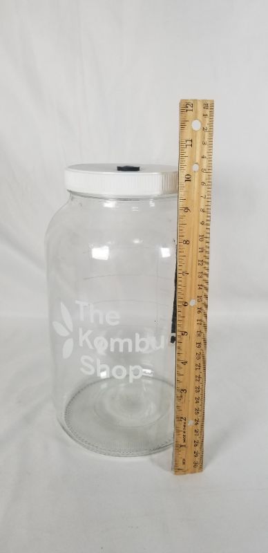 Photo 6 of THE KOMBUCHA SHOP 1 GALLON GLASS BREW JAR WITH BREW NOTES ON THE BACK STRAW HOLE ON THE TOP OF THE LID