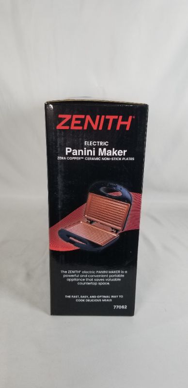Photo 4 of ELECTRIC PANINI MAKER WITH ZERA COPPER CERAMIC NON STICK PLATES MAKES 2 PANINIS AT ONCE NEW
