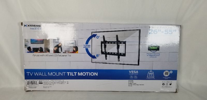 Photo 3 of TV WALL MOUNT WITH TILT MOTION FOR TELEVISIONS 26 - 55 INCHES HOLDS UP TO 77 POUNDS NEW