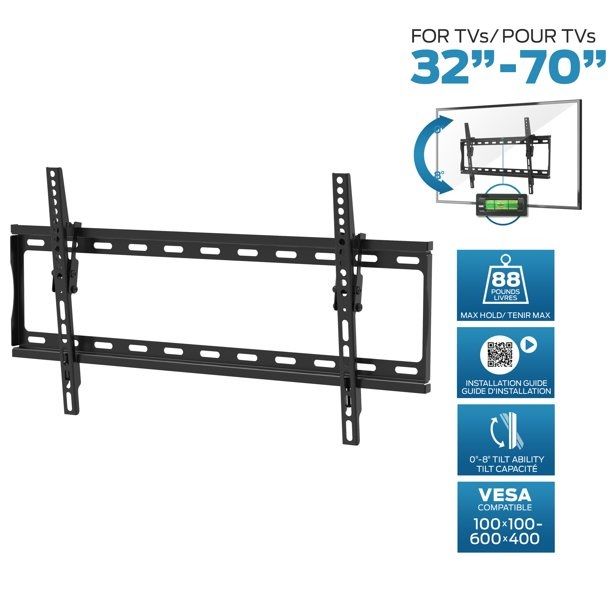 Photo 1 of TV WALL MOUNT WITH TILT MOTION FOR TELEVISIONS 32 - 70 INCHES HOLDS UP TO 88 POUNDS NEW