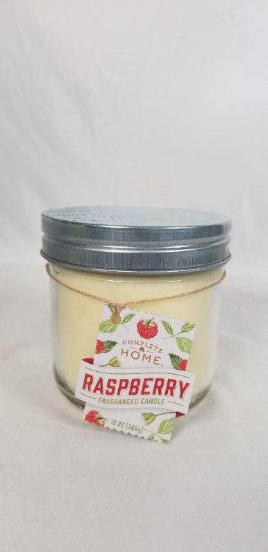 Photo 2 of MASON JAR 2 WICK CANDLE RASPBERRY SCENTED13 OZ NEW