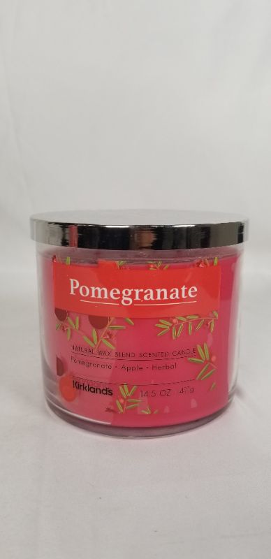 Photo 1 of 14.5 OZ 3 WICK POMEGRANATE SCENTED CANDLE NEW