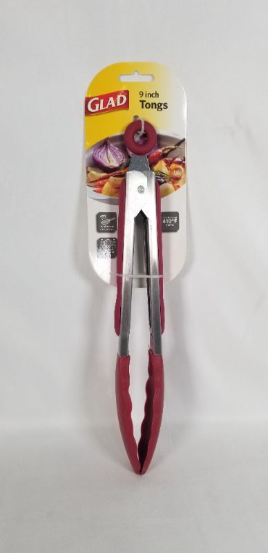 Photo 1 of  RED SILICONE 9 INCH TONGS IDEAL FOR NON STICK SURFACES TOP RACK DISHWASHER SAFE HEAT RESISTANT UP TO 410 NEW