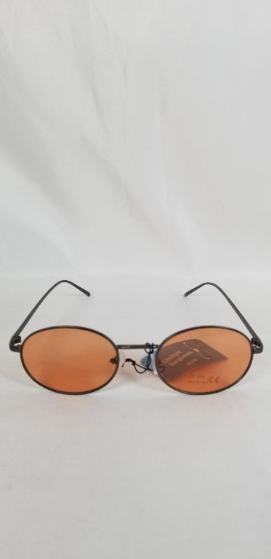 Photo 3 of BLACK METAL BAND OVAL ORANGE LIFE STYLE  SUNGLASSES PROTECTS UP TO 400UV NEW