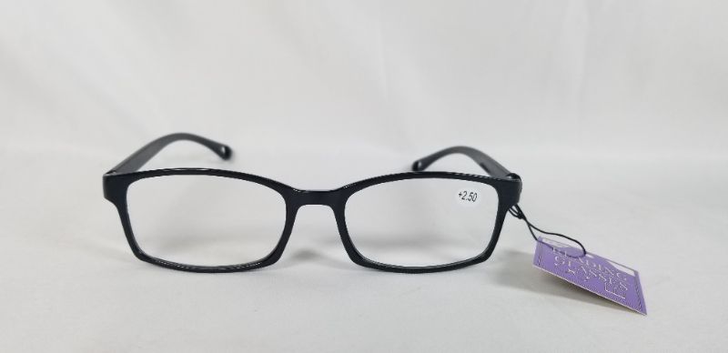 Photo 1 of BLACK  +2.50 READING GLASSES BIFOCAL STYLE NEW