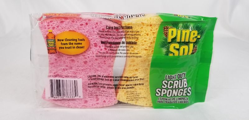 Photo 2 of 2 PIECE LIGHT DUTY SCRUB SPONGES  4 X 3.3 X 0.8 INCHES NEW 