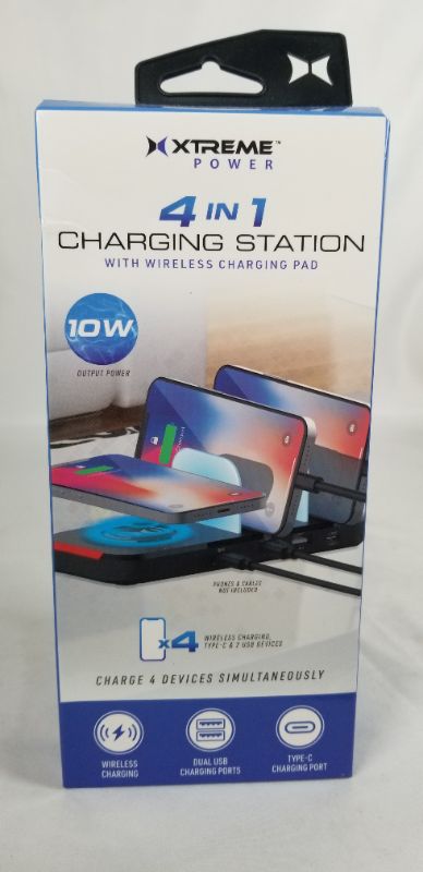 Photo 4 of 4 IN 1 CHARGING STATION WITH WIRELESS CHARGING PAD CHARGE 4 DEVICES SIMULTANEOUSLY TYPE C CHARCHING PORT 10 W OUTPUT POWER NEW