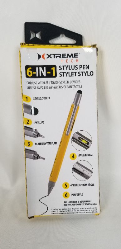 Photo 2 of 6 IN 1 STYLUS PEN, ITS A PEN, A 4INCH RULLER, A LEVER, A FLAT HEAD, A PHILLIPS, AND A SYLUS NEW