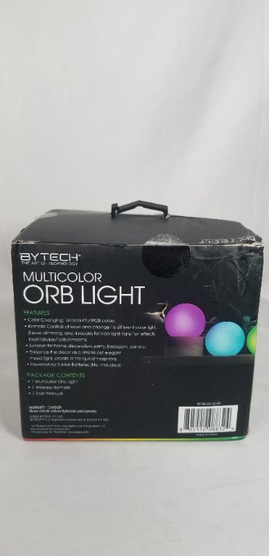 Photo 5 of MULTI COLOR ORB LIGHT CHANGES UP TO 16 COLORS ADJUSTABLE BRIGHTNESS REMOTE CONTROL INCLUDED NEW 